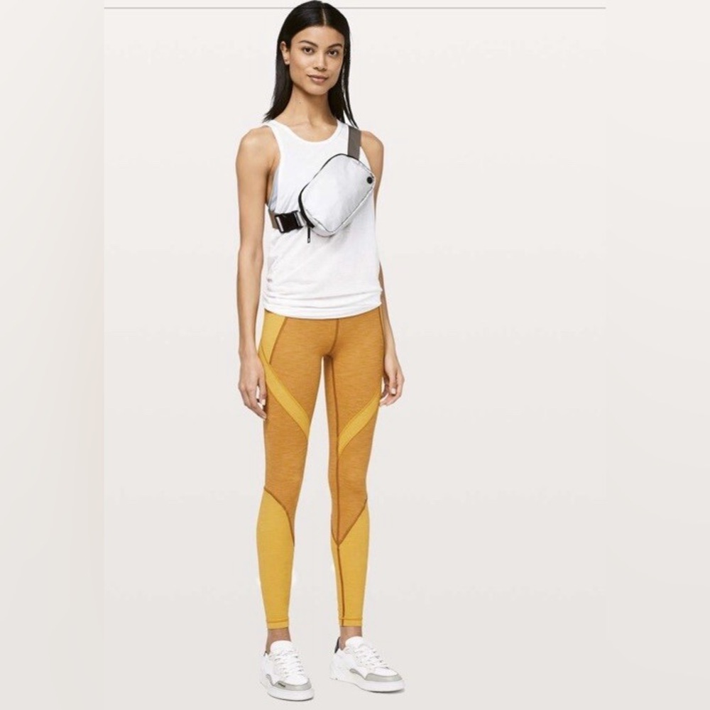 Lululemon Early Extension High-Rise Tight *28" Fools Gold /Honey Lemon